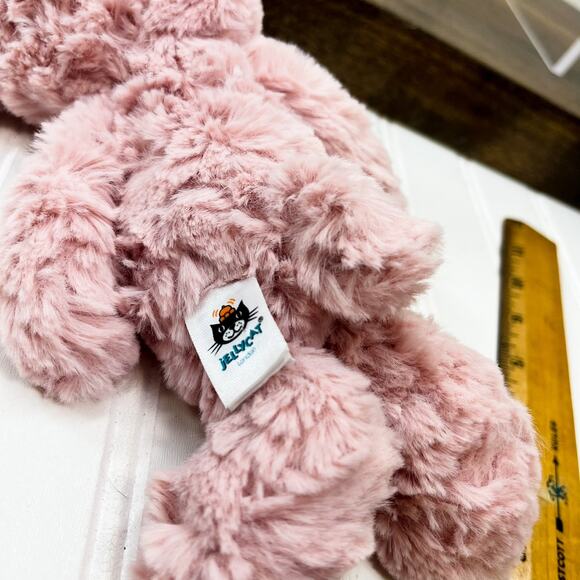 Jellycat Squiggle Piglet 9" Pink Pig Plush Toy w/ Big Ears Retired London - Picture 3 of 6